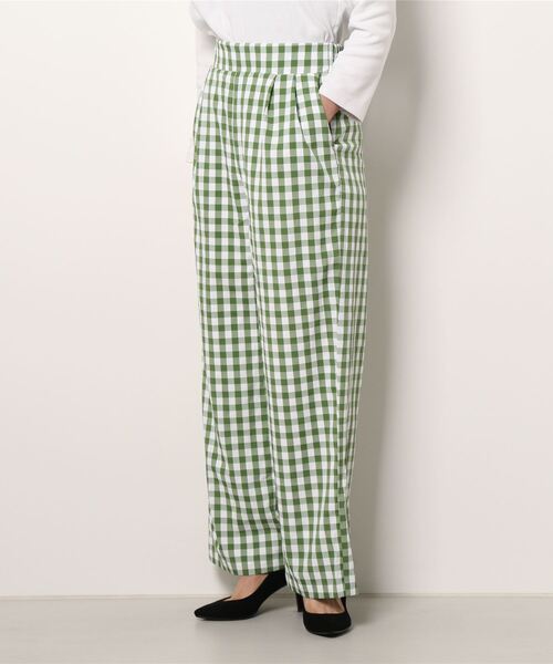 ＪＵＧＬＡＮＳ（ユグランス）の「☆ 一枚持っておけば間違いナシ。ギンガムチェックストレートパンツ　30502H234（その他パンツ・レディース・グリーン/ブラック/テラコッタ・FREE）」の20枚目の写真