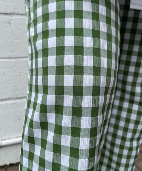 ＪＵＧＬＡＮＳ（ユグランス）の「☆ 一枚持っておけば間違いナシ。ギンガムチェックストレートパンツ　30502H234（その他パンツ・レディース・グリーン/ブラック/テラコッタ・FREE）」の19枚目の写真