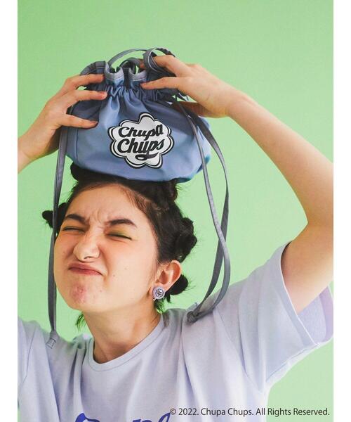 earth music&ecology(アースミュージックアンドエコロジー)の「Chupa Chups 巾着ショルダーバッグ(トートバッグ・レディース・ピンク/ブルーグレー/ライトイエロー・FREE)」の10枚目の写真