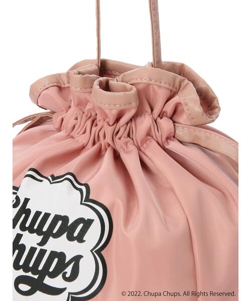 earth music&ecology(アースミュージックアンドエコロジー)の「Chupa Chups 巾着ショルダーバッグ(トートバッグ・レディース・ピンク/ブルーグレー/ライトイエロー・FREE)」の4枚目の写真