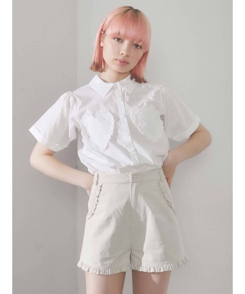 merry jenny（メリージェニー）の「フリルチノショートパンツ（その他パンツ・レディース・アイボリー/ブラック/ブルー・FREE）」の18枚目の写真