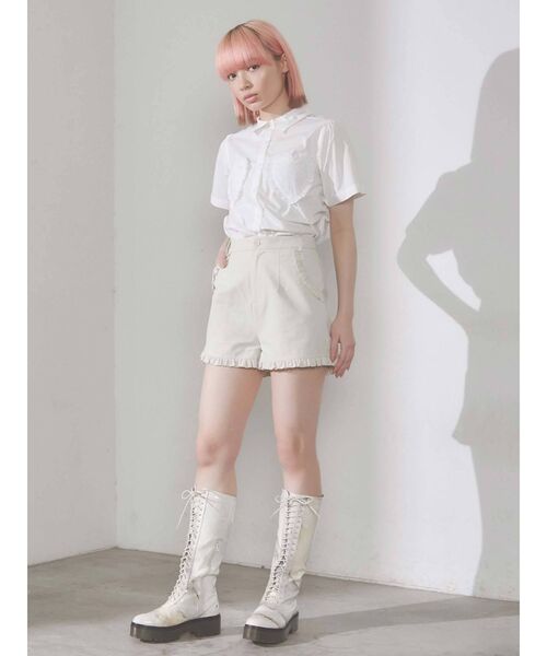 merry jenny（メリージェニー）の「フリルチノショートパンツ（その他パンツ・レディース・アイボリー/ブラック/ブルー・FREE）」の21枚目の写真
