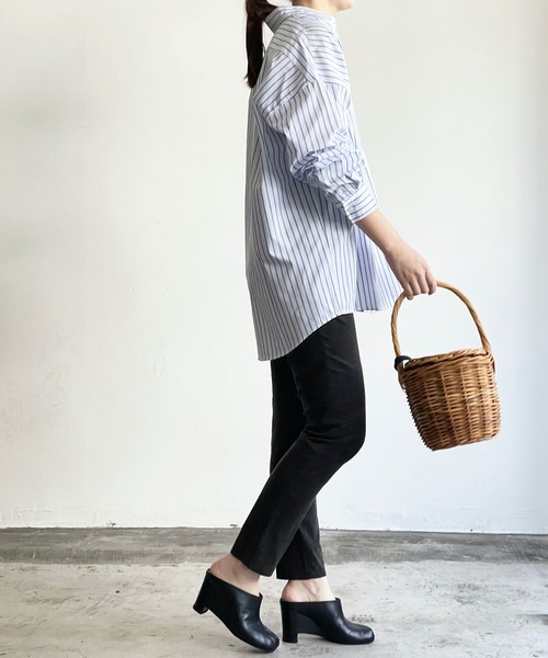 THE TWENTYSEVEN(ザ トゥエンティーセブン)の「The TWENTYSEVEN:CTN BROAD LOOSE FIT SHIRTS L/S ブロードBIG レギュラーカラーシャツロングスリーブ(シャツ/ブラウス・レディース・ホワイト/ラベンダー/サックスブルー/イエロー・L/M/XL)」の8枚目の写真