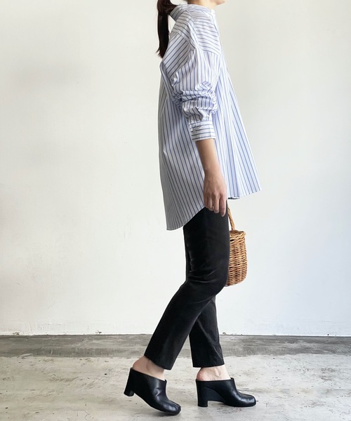 THE TWENTYSEVEN(ザ トゥエンティーセブン)の「The TWENTYSEVEN:CTN BROAD LOOSE FIT SHIRTS L/S ブロードBIG レギュラーカラーシャツロングスリーブ(シャツ/ブラウス・レディース・ホワイト/ラベンダー/サックスブルー/イエロー・L/M/XL)」の9枚目の写真