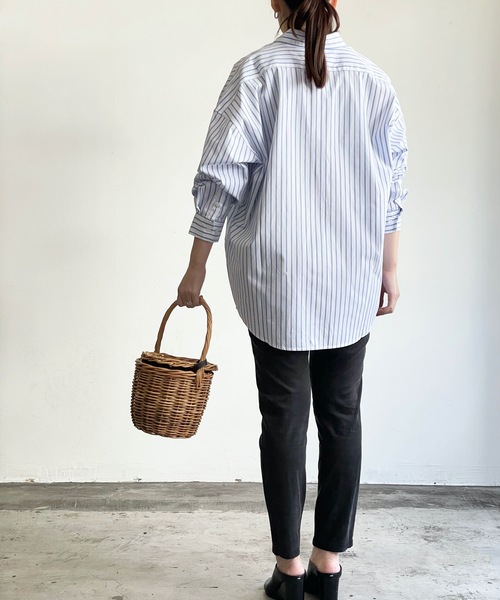 THE TWENTYSEVEN(ザ トゥエンティーセブン)の「The TWENTYSEVEN:CTN BROAD LOOSE FIT SHIRTS L/S ブロードBIG レギュラーカラーシャツロングスリーブ(シャツ/ブラウス・レディース・ホワイト/ラベンダー/サックスブルー/イエロー・L/M/XL)」の10枚目の写真