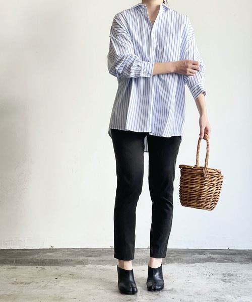 THE TWENTYSEVEN(ザ トゥエンティーセブン)の「The TWENTYSEVEN:CTN BROAD LOOSE FIT SHIRTS L/S ブロードBIG レギュラーカラーシャツロングスリーブ(シャツ/ブラウス・レディース・ホワイト/ラベンダー/サックスブルー/イエロー・L/M/XL)」の12枚目の写真