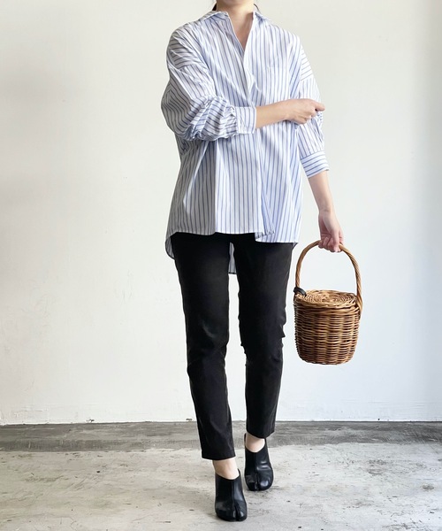 THE TWENTYSEVEN(ザ トゥエンティーセブン)の「The TWENTYSEVEN:CTN BROAD LOOSE FIT SHIRTS L/S ブロードBIG レギュラーカラーシャツロングスリーブ(シャツ/ブラウス・レディース・ホワイト/ラベンダー/サックスブルー/イエロー・L/M/XL)」の13枚目の写真