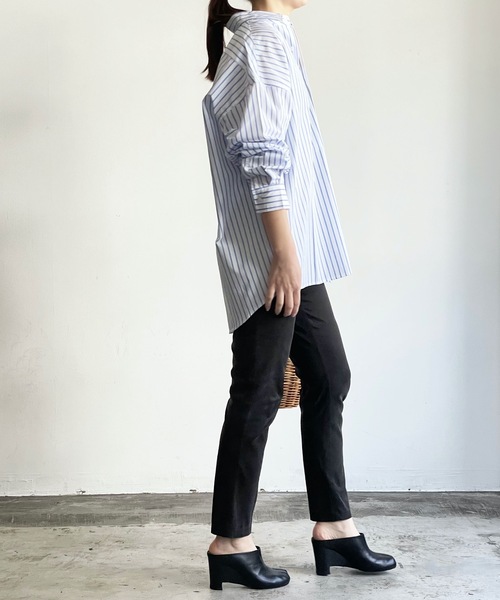 THE TWENTYSEVEN(ザ トゥエンティーセブン)の「The TWENTYSEVEN:CTN BROAD LOOSE FIT SHIRTS L/S ブロードBIG レギュラーカラーシャツロングスリーブ(シャツ/ブラウス・レディース・ホワイト/ラベンダー/サックスブルー/イエロー・L/M/XL)」の14枚目の写真