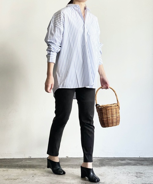 THE TWENTYSEVEN(ザ トゥエンティーセブン)の「The TWENTYSEVEN:CTN BROAD LOOSE FIT SHIRTS L/S ブロードBIG レギュラーカラーシャツロングスリーブ(シャツ/ブラウス・レディース・ホワイト/ラベンダー/サックスブルー/イエロー・L/M/XL)」の15枚目の写真