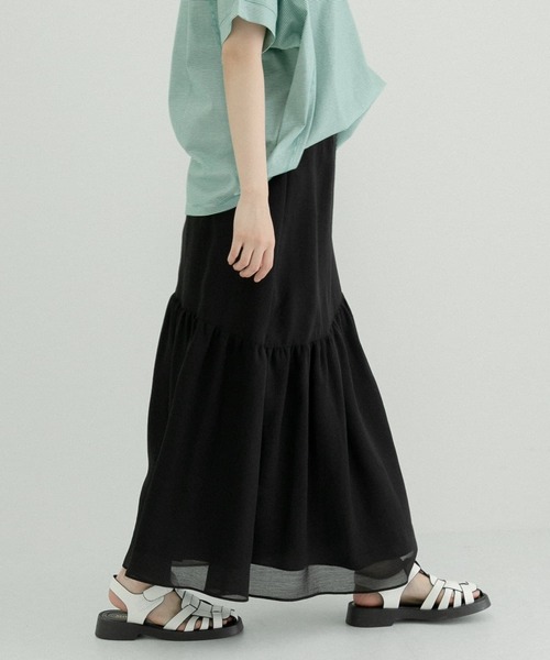 LAATO（ラート）の「MERMAID SHEER SKIRT（スカート・レディース・ブラック/ブルー・FREE）」の4枚目の写真