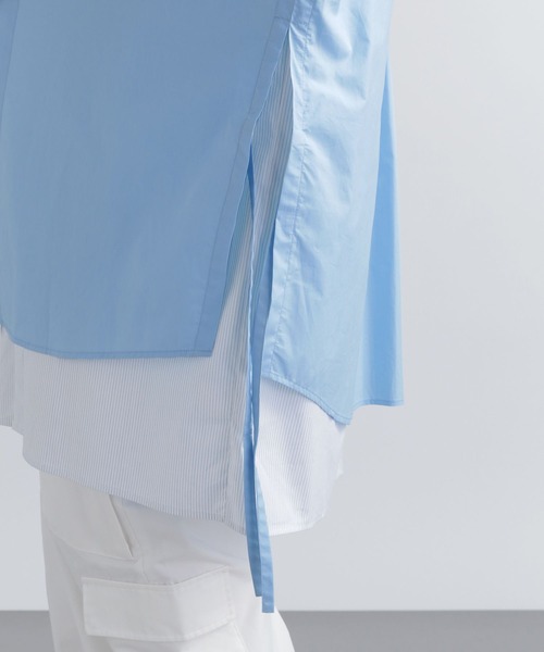 HARE（ハレ）の「レイヤードデザインシャツSS(HARE)（シャツ/ブラウス・メンズ・オフホワイト/ブラック/ライトブルー・FREE）」の16枚目の写真
