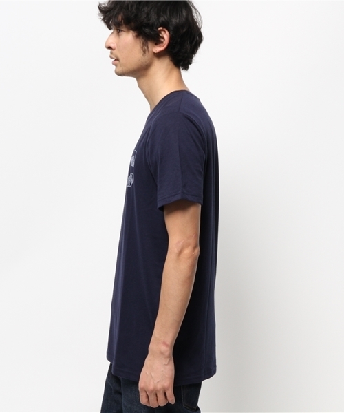 WEGO（ウィゴー）の「WEGO/モチーフパターンロゴTシャツ（Tシャツ/カットソー・メンズ・ネイビー/ホワイト・MEDIUM/LARGE）」の5枚目の写真