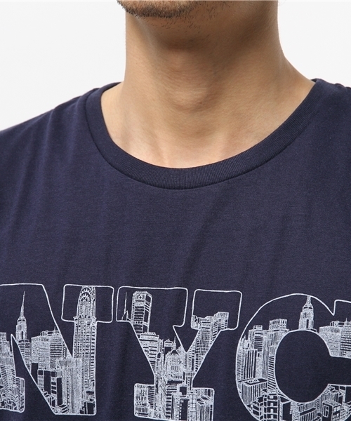 WEGO（ウィゴー）の「WEGO/モチーフパターンロゴTシャツ（Tシャツ/カットソー・メンズ・ネイビー/ホワイト・MEDIUM/LARGE）」の7枚目の写真