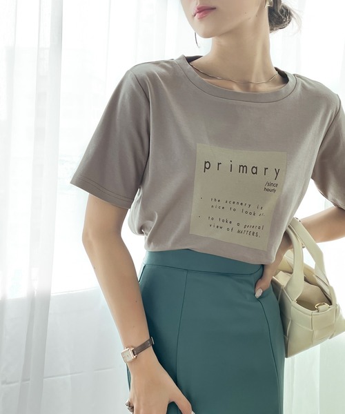 classicalelf（クラシカルエルフ）の「即効こなれ感。綿100％クロップド丈boxロゴTee（Tシャツ/カットソー・レディース・ホワイト/ブラック/グレー・MEDIUM/LARGE/X-LARGE）」の9枚目の写真
