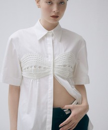 ニットブラディティールシャツ / Knit Bra Detail Shirt