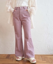 WEGO | WEGO/バックスリットカラーフレアパンツ(デニムパンツ)