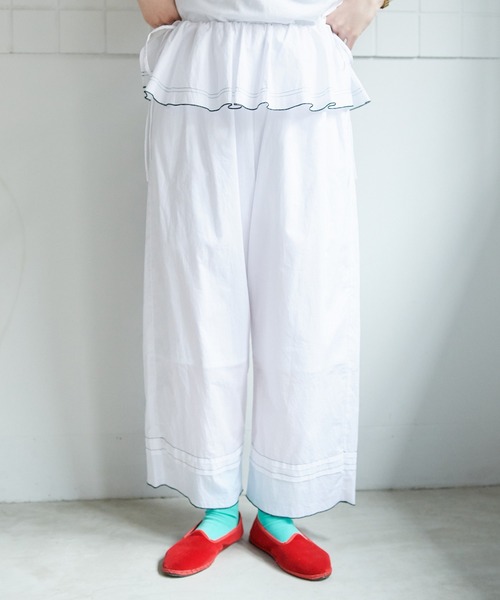 bulle de savon(ビュルデサボン)の「●handkerchief パンツ(その他パンツ・レディース・ホワイト/ブラック・FREE)」の1枚目の写真