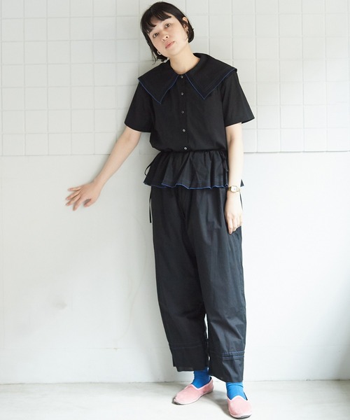bulle de savon(ビュルデサボン)の「●handkerchief パンツ(その他パンツ・レディース・ホワイト/ブラック・FREE)」の4枚目の写真
