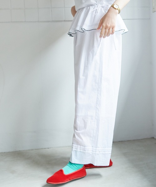 bulle de savon(ビュルデサボン)の「●handkerchief パンツ(その他パンツ・レディース・ホワイト/ブラック・FREE)」の13枚目の写真