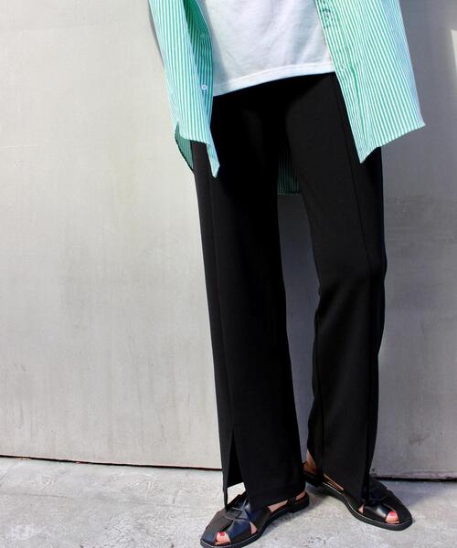 MLI'A（エムリア）の「フロントスリットカットパンツ（その他パンツ・レディース・ブラック/グリーン/ライトベージュ/ブラウン/レッド・FREE）」の9枚目の写真