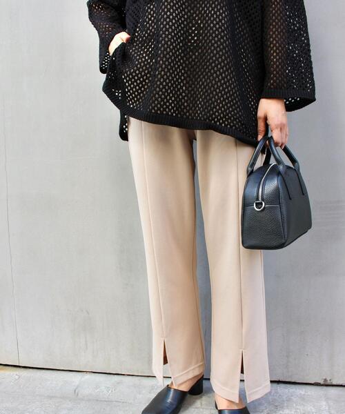 MLI'A（エムリア）の「フロントスリットカットパンツ（その他パンツ・レディース・ブラック/グリーン/ライトベージュ/ブラウン/レッド・FREE）」の7枚目の写真