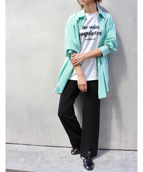 MLI'A（エムリア）の「フロントスリットカットパンツ（その他パンツ・レディース・ブラック/グリーン/ライトベージュ/ブラウン/レッド・FREE）」の11枚目の写真