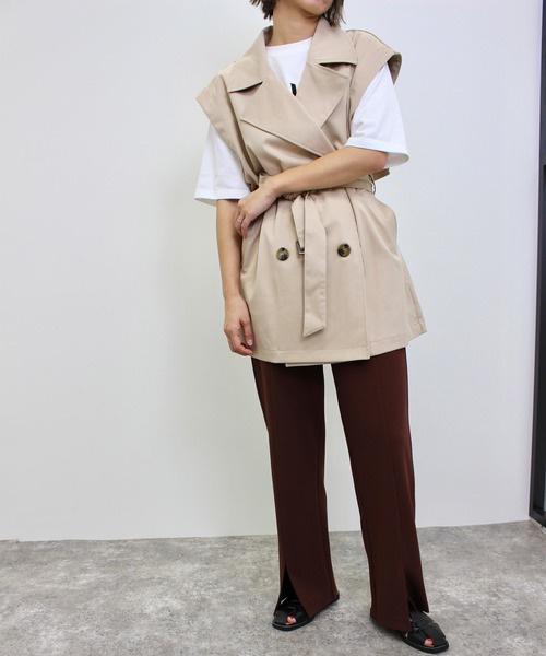 MLI'A（エムリア）の「フロントスリットカットパンツ（その他パンツ・レディース・ブラック/グリーン/ライトベージュ/ブラウン/レッド・FREE）」の16枚目の写真