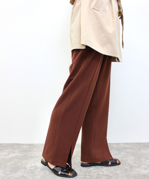 MLI'A（エムリア）の「フロントスリットカットパンツ（その他パンツ・レディース・ブラック/グリーン/ライトベージュ/ブラウン/レッド・FREE）」の17枚目の写真