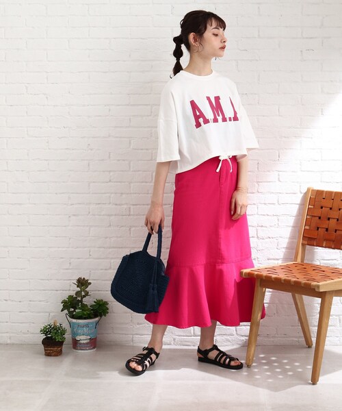 Cutie Blonde(キューティーブロンド)の「◆【S-L】デニムマーメイドスカート(スカート・レディース・ピンク系/サックスブルー/ネイビー・01/02/03)」の14枚目の写真