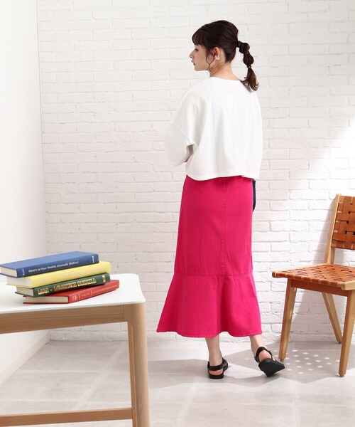 Cutie Blonde(キューティーブロンド)の「◆【S-L】デニムマーメイドスカート(スカート・レディース・ピンク系/サックスブルー/ネイビー・01/02/03)」の16枚目の写真