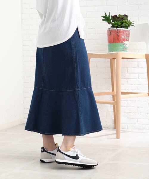 Cutie Blonde(キューティーブロンド)の「◆【S-L】デニムマーメイドスカート(スカート・レディース・ピンク系/サックスブルー/ネイビー・01/02/03)」の19枚目の写真