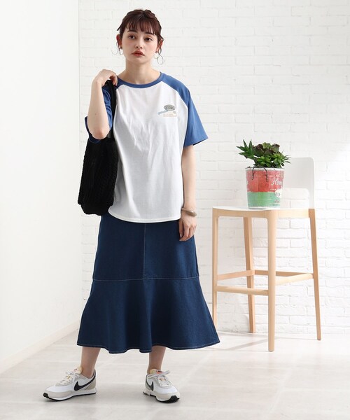 Cutie Blonde(キューティーブロンド)の「◆【S-L】デニムマーメイドスカート(スカート・レディース・ピンク系/サックスブルー/ネイビー・01/02/03)」の20枚目の写真