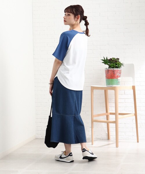 Cutie Blonde(キューティーブロンド)の「◆【S-L】デニムマーメイドスカート(スカート・レディース・ピンク系/サックスブルー/ネイビー・01/02/03)」の22枚目の写真