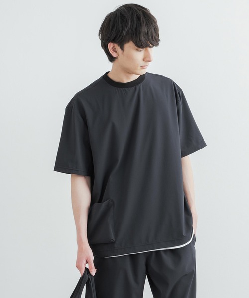 KRIFF MAYER(クリフメイヤー)の「セットアップ 3点セット KRIFF MAYER クリフメイヤー at TENT Tシャツ&ショートパンツ&エコバッグ(ルームウェア/パジャマ・メンズ・ベージュ/チャコール/カーキ/ネイビー・L/M/XL)」の5枚目の写真