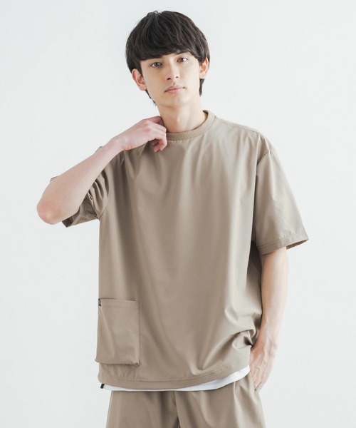 KRIFF MAYER(クリフメイヤー)の「セットアップ 3点セット KRIFF MAYER クリフメイヤー at TENT Tシャツ&ショートパンツ&エコバッグ(ルームウェア/パジャマ・メンズ・ベージュ/チャコール/カーキ/ネイビー・L/M/XL)」の10枚目の写真