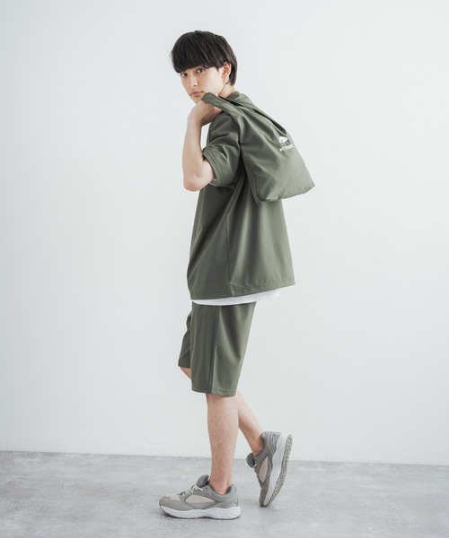 KRIFF MAYER(クリフメイヤー)の「セットアップ 3点セット KRIFF MAYER クリフメイヤー at TENT Tシャツ&ショートパンツ&エコバッグ(ルームウェア/パジャマ・メンズ・ベージュ/チャコール/カーキ/ネイビー・L/M/XL)」の17枚目の写真