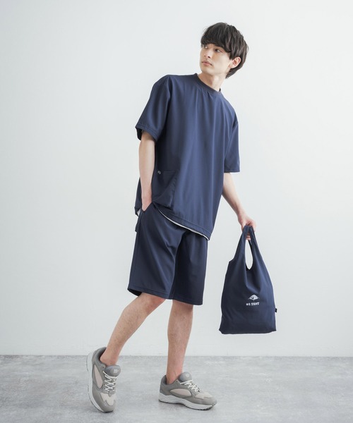 KRIFF MAYER(クリフメイヤー)の「セットアップ 3点セット KRIFF MAYER クリフメイヤー at TENT Tシャツ&ショートパンツ&エコバッグ(ルームウェア/パジャマ・メンズ・ベージュ/チャコール/カーキ/ネイビー・L/M/XL)」の22枚目の写真