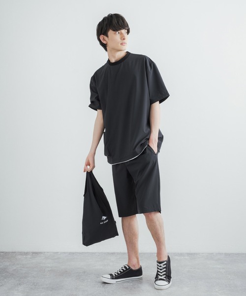 KRIFF MAYER(クリフメイヤー)の「セットアップ 3点セット KRIFF MAYER クリフメイヤー at TENT Tシャツ&ショートパンツ&エコバッグ(ルームウェア/パジャマ・メンズ・ベージュ/チャコール/カーキ/ネイビー・L/M/XL)」の6枚目の写真