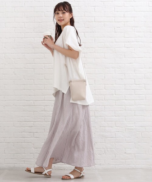 SHOO・LA・RUE(シューラルー)の「◆縦型ミニショルダーバッグ(ショルダーバッグ・レディース・オレンジ/シルバー/ライトベージュ・00)」の9枚目の写真