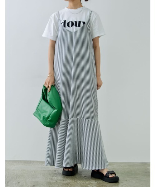 Re:EDIT（リエディ）の「2TYPEフロッキーロゴTシャツ（Tシャツ/カットソー・レディース・ホワイト系1/ブラック系1/ブラック系2/イエロー/ホワイト系2/ホワイト系3/ピンク/ブルー・MEDIUM/LARGE）」の12枚目の写真