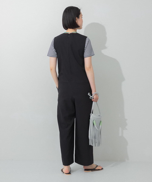 新品 アーバンリサーチ キーネック サロペット ブラック 36 URBAN RESEARCH（アーバンリサーチ）の「キーネック