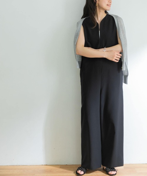 URBAN RESEARCH（アーバンリサーチ）の「キーネックオールインワン（サロペット/オーバーオール・レディース・カーキ/ブラック・36/38）」の8枚目の写真