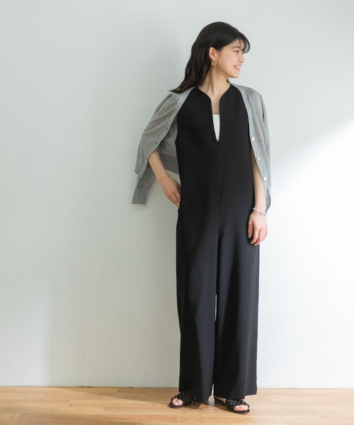 新品 アーバンリサーチ キーネック サロペット ブラック 36 値下不可 新品 アーバンリサーチ キーネック サロペット