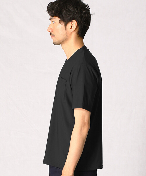 COMME CA MEN(コムサメン)の「ドレスネック ナイロンT(Tシャツ/カットソー・メンズ・ブラック/チャコールグレー/ライトグレー・M/L)」の8枚目の写真