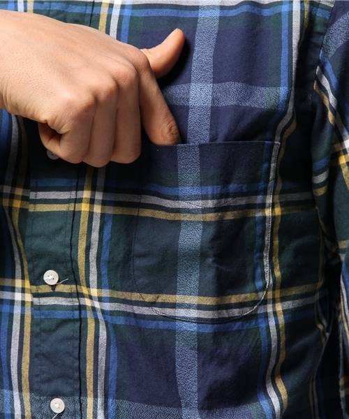 SHIPS(シップス)の「SC: "AIRY" オックスフォード チェック ボタンダウン シャツ(シャツ/ブラウス・メンズ・グレー/ネイビー・MEDIUM/X-LARGE/SMALL/LARGE)」の5枚目の写真