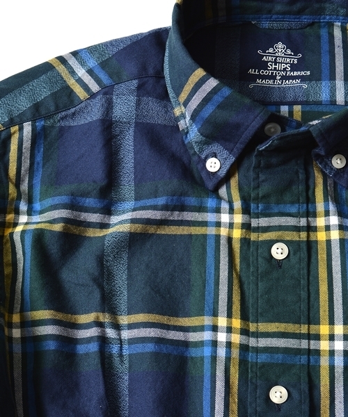 SHIPS(シップス)の「SC: "AIRY" オックスフォード チェック ボタンダウン シャツ(シャツ/ブラウス・メンズ・グレー/ネイビー・MEDIUM/X-LARGE/SMALL/LARGE)」の13枚目の写真