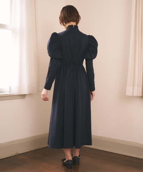 MIRO AMURETTE(ミロアミュレット)の「feminine design puff one piece/フェミニンパフワンピース(ワンピース・レディース・ネイビー・FREE)」の4枚目の写真