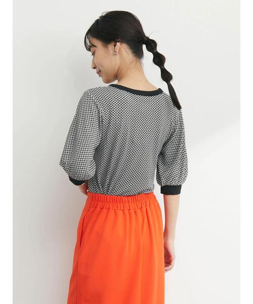 Sugar spoon（シュガースプーン）の「・SUGAR SPOON ギンガムパフTシャツ（Tシャツ/カットソー・レディース・ブラック/ピンク/イエロー・FREE）」の8枚目の写真