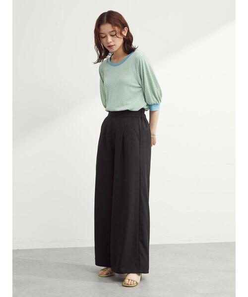 Sugar spoon（シュガースプーン）の「・SUGAR SPOON ギンガムパフTシャツ（Tシャツ/カットソー・レディース・ブラック/ピンク/イエロー・FREE）」の11枚目の写真