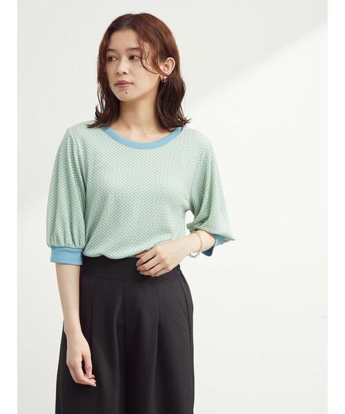 Sugar spoon（シュガースプーン）の「・SUGAR SPOON ギンガムパフTシャツ（Tシャツ/カットソー・レディース・ブラック/ピンク/イエロー・FREE）」の17枚目の写真